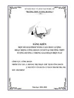 SKKN một số giải pháp nâng cao chất lượng hoạt động của công đoàn cơ sở tại trường THPT tương dương 2 trong giai đoạn hiện nay 