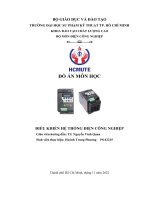 ĐỒ án điều KHIỂN tự ĐỘNG HOÁ hệ THỐNG điện CÔNG NGHIỆP 