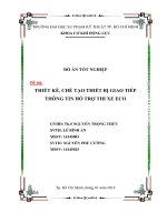 (Đồ án tốt nghiệp) Thiết kế, chế tạo thiết bị giao tiếp thông tin hỗ trợ thi xe Eco