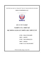 (Đồ án tốt nghiệp) Nghiên cứu, thiết kế hệ thống giám sát nhiên liệu trên ô tô