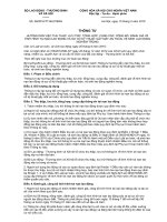 THÔNG TƯ HƯỚNG DẪN VIỆC THU THẬP, LƯU TRỮ, TỔNG HỢP, CUNG CẤP, CÔNG BỐ, ĐÁNH GIÁ VỀ TÌNH HÌNH TAI NẠN LAO ĐỘNG VÀ SỰ CỐ KỸ THUẬT GÂY MẤT AN TOÀN, VỆ SINH LAO ĐỘNG NGHIÊM TRỌNG