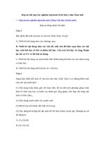 dap an trac nghiem tap huan mon toan lop 3 kntt 