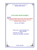 SKKN một số giải pháp giúp giáo viên chủ nhiệm giáo dục HS cần quan tâm tại trường THPT tân kỳ 