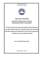 Tổ chức, quản lí hoạt động phát triển chương trình giáo dục nhà trường môn Địa lí ở trường Trung học phổ thông theo định hướng phát triển năng lực học sinh tại Khoa Địa lí – Trường Đại học Sư phạmThái Nguyên.