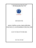 KINH LÁ BUÔNG (SATRA) TRONG ĐỜI SỐNG TINH THẦN CỦA NGƯỜI KHMER Ở TỈNH TRÀ VINH