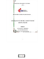 BÁO cáo môn kỹ NĂNG xây DỰNG kế HOẠCH kế HOẠCH tái CHẾ bìa CARTON THÀNH KHUNG TRANH 