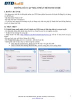 HƯỚNG DẪN CẬP NHẬT PHẦN MỀM DTD CODE