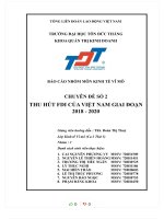 CHUYÊN đề số 2 THU hút FDI của VIỆT NAM GIAI đoạn 2018   2020 