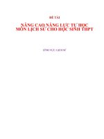 SKKN nâng cao năng lực tự học môn lịch sử cho học sinh THPT 