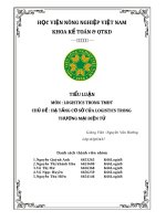 TIỂU LUẬN môn  LOGISTICS TRONG TMĐT CHỦ đề  hạ TẦNG cơ sở của LOGISTICS TRONG THƯƠNG mại điện tử 