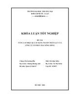 Khóa luận nâng cao hiệu quả sử dụng nguồn nhân lực của công ty cổ phần may sông hồng 