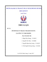 TIỂU LUẬN đề tài mô HÌNH QUẢN TRỊ QUAN hệ KHÁCH HÀNG tại CÔNG TY TNHH SHOPPE 