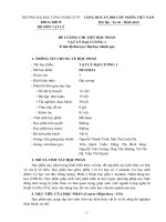 ĐỀ CƯƠNG CHI TIẾT HỌC PHẦN VẬT LÝ ĐẠI CƯƠNG 1 Trình độ đào tạo: Đại học chính quy