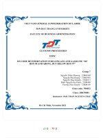 TOPIC HS CODE DETERMINATION FOR LONGANS AND GASOLINE OF RON 90 AND ABOVE, BUT BELOW RON 97 