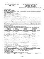 Đề anh 9 cuối HK 1 2022 2023 