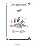 TIỂU LUẬN đề tài BIẾN đổi xã hội ẢNH HƯỞNG của DỊCH COVID 19 đối với sự THAY đổi của các hộ GIA ĐÌNH ở THÀNH PHỐ hồ CHÍ MINH 