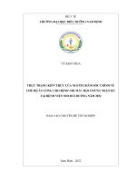  thực trạng kiến thức của người chăm sóc chính về chế độ ăn uống cho bệnh nhi mắc hội chứng thận hư tại bệnh viện nhi hải dương năm 2022 