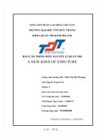 BÁO cáo NHÓM môn NGUYÊN lí QUẢN TRỊ a NEW KIND OF STRUTURE 