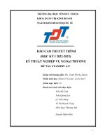 THUYẾT TRÌNH  kỹ THUẬT NGHIỆP vụ NGOẠI THƯƠNG đề tài STANDBY LC 