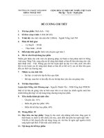 ĐỀ CƯƠNG CHI TIẾT 1. Tên học phần: Dịch Anh – Việt