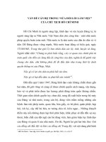 1  tiểu luận môn tác phẩm kinh điển, vấn đề cán bộ TRONG “sửa đổi lối làm VIỆC” của chủ tịch hồ chí minh 