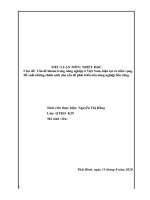 Tiểu luận Triết học: Vấn đề khoán trong nông nghiệp ở Việt Nam, hiện tại và triển vọng  Đề xuất những chính sách chủ yếu để phát triển nền nông nghiệp bền vững