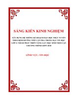 SKKN xây dựng hệ thống kế hoạch dạy học trực tuyến theo định hướng tiếp cận pisa trong dạy học tin học lớp 11 nhằm phát triển năng lực học sinh tiệm cận trình GDPT 2018 