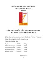 Tiểu luận môn Văn hóa kinh doanh và tinh thần khởi nghiệp: Đạo đức kinh doanh của Công ty cổ phần Sữa Việt Nam – Vinamilk