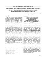 ĐỐI CHIẾU ĐẶC ĐIỂM LÂM SÀNG VỚI TỔN THƯƠNG THỰC QUẢN QUA NỘI SOI Ở BỆNH NHÂN TRÀO NGƯỢC DẠ DÀY THỰC QUẢN TẠI BỆNH VIỆN HỮU NGHỊ VIỆT TIỆP NĂM 2021