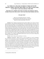VAI TRÒ CỦA TRANH CỔ ĐỘNG Ở MỘT SỐ NƯỚC TRONG CHIẾN TRANH THẾ GIỚI LẦN THỨ II (1934-1945) VÀ Ở VIỆT NAM GIAI ĐOẠN 1945-1954