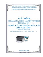 Giáo trình sửa chữa máy in và thiết bị ngoại vi (nghề kỹ thuật sửa chữa, lắp ráp máy tính   trung cấp) 