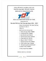 MÔN KINH tế vĩ mô chuyên đề số 02 thu hút FDI của việt nam giai đoạn 2016 – 2019 