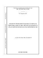 GIẢI QUYẾT TRANH CHẤP TÀI SẢN ĐẦU TƯ CHUNG VỢ CHỒNG KHI LY HÔN TỪ THỰC TIỄN XÉT XỬ SƠ THẨM CỦA TÒA ÁN NHÂN DÂN HUYỆN GIA LÂM, THÀNH PHỐ HÀ NỘI