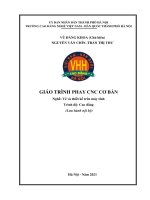 Giáo trình phay CNC cơ bản (nghề vẽ và thiết kế trên máy tính   cao đẳng) 