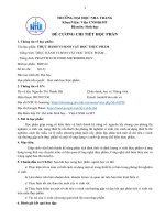 ĐỀ CƯƠNG CHI TIẾT HỌC Tên học phần: THỰC HÀNH VI SINH VẬT HỌC THỰC PHẨM