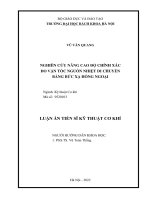 Luận án tiến sĩ nghiên cứu nâng cao độ chính xác đo vận tốc nguồn nhiệt di chuyển bằng bức xạ hồng ngoại 