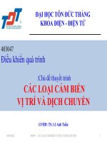 Điều khiển quá trình chủ đề thuyết trình các LOẠI cảm BIẾN vị TRÍ và DỊCH CHUYỂN 