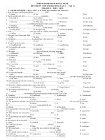 FIRSTSEMESTER FINAL TEST  REVISION AND EXERCISES (Unit 1 –  Unit 7) GRADE 8 – 2022  2023