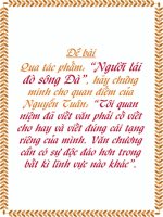 Bài làm Đọc Nguyễn Tuân, đọc bút kí “Người lái đị sơng Đà”