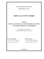 Khóa luận nâng cao năng lực cạnh tranh của công ty cổ phần phân lân ninh bình 