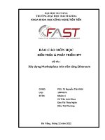 BÁO cáo môn học KIẾN TRÚC  PHÁT TRIỂN HPT đề tài  xây dựng marketplace trên nền tảng ethereum 