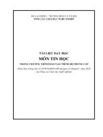 Giáo trình dạy học môn tin học (trình độ trung cấp) 