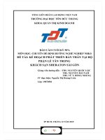 ĐỀ tài kế HOẠCH PHÁT TRIỂN bản THÂN tại bộ PHẬN lễ tân TRONG KHÁCH sạn SHERATON sài gòn 