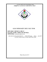 Giáo trình kiến trúc máy tính (nghề thiết kế đồ hoạ   CĐTC) 