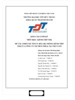 MÔN học KÊNH TIẾP THỊ đề tài THIẾT kế tối ưu hóa hệ THỐNG KÊNH TIẾP THỊ của CÔNG TY TH TRUE MILK tại VIỆT NAM 