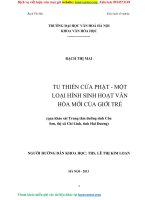 văn hoá học - TU THIỀN CỬA PHẬT - MỘT LOẠI HÌNH SINH HOẠT VĂN HÓA MỚI CỦA GIỚI TRẺ