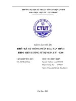 BÁO cáo đồ án THIẾT kế hệ THỐNG PHÂN LOẠI sản PHẨM THEO KHỐI LƯỢNG sử DỤNG PLC s7   1200 