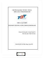 TIỂU LUẬN môn đàm PHÁN THƯƠNG LƯỢNG TRONG KINH DOANH vai trò và tầm quan trọng của thuyết phục trong đàm phán 