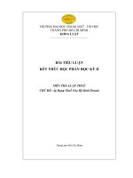 Tiểu luận áp dụng thuế cho hộ kinh doanh 