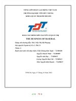 BÁO cáo NHÓM môn NGUYÊN lí QUẢN TRỊ THE BUSINESS OF BASEBAL 